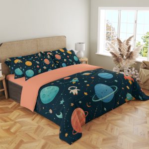 Teal Orbit Rocket Parade Bedding Set - Image 4