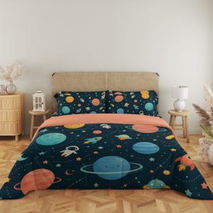 Teal Orbit Rocket Parade Bedding Set - Image 5