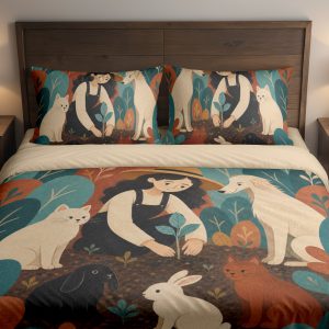 Terracotta Garden Companions Bedding Set