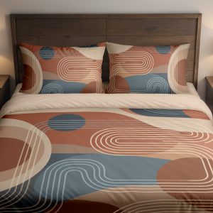 Terracotta Maze Ribbons Bedding Set