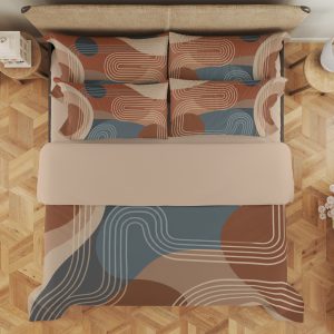Terracotta Maze Ribbons Bedding Set - Image 3