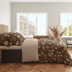 Alternative view of Umber Ginkgo Vine Bedding Set