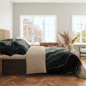 Alternative view of Verdant Onyx Mineral Currents Bedding Set
