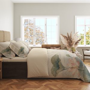 Alternative view of Vermilion Koi Lotus Mist Valley Bedding Set