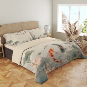 Vermilion Koi Lotus Mist Valley Bedding Set - Image 4