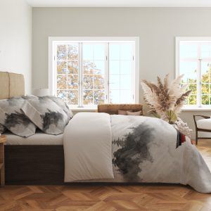 Alternative view of Vermilion Torii Bamboo Mist Bedding Set