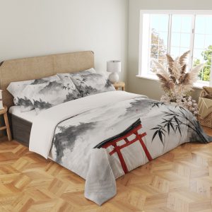 Vermilion Torii Bamboo Mist Bedding Set - Image 4